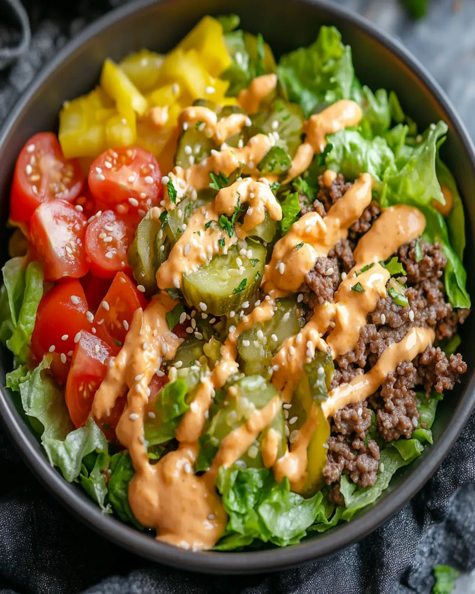 Keto Big Mac Protein Salad: The Best Guilt-Free Indulgence
